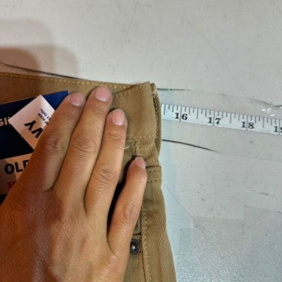 NWT Old Navy Men's High-Rise Slim Built-In Flex Pants Dark Khaki Size 30 x 32 - Picture 12 of 14